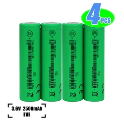 EVE 25P 3.7V 2500mah Rechargeable 18650 Lithium-ion Batteries 30A High Rate Discharge For E-cigatare Electric Drill Powe Bank