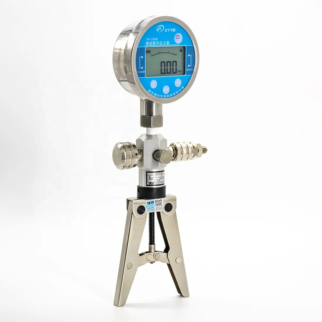 Stainless Steel Pneumatic Pressure Calibrator 16Bar Handheld Pressure Pump For Pressure Testing Equipment
