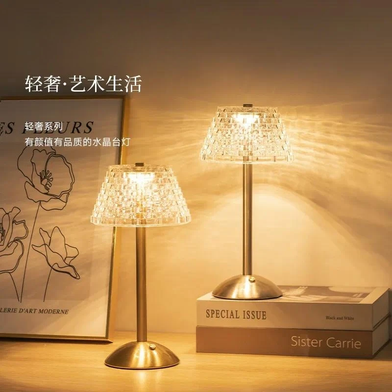 2  Pieces LED Bar Table Lamp Creative Desk Light Luxury Simple Night Light for Cafe Home Decor Personality Ambient Lighting