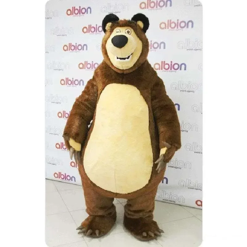 TML disfraz de Mascota de oso para Cosplay, disfraz de personaje de dibujos animados Ursa Grizzly, disfraz publicitario para fiesta, Carnaval de animales