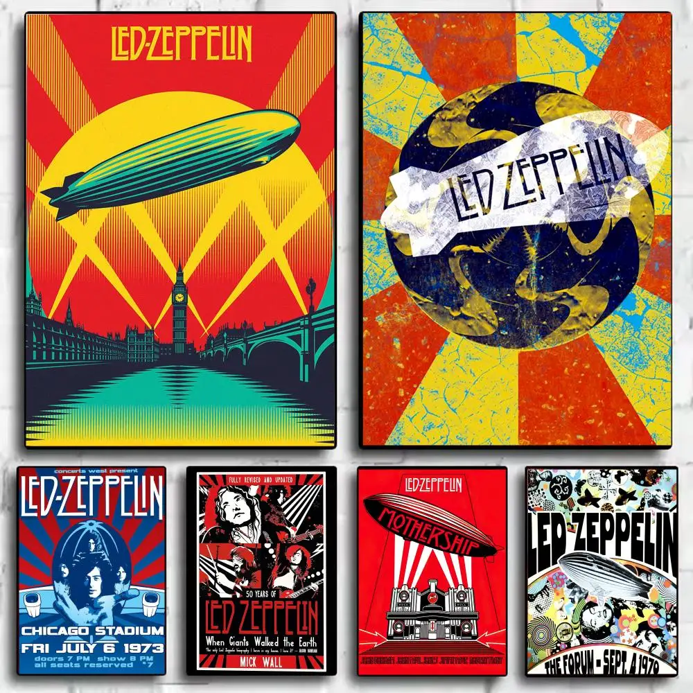 Pôster da banda L-Led Zeppelin, arte de parede estética moderna, pôster minimalista, quarto, sala de estar, decoração de casa, presente