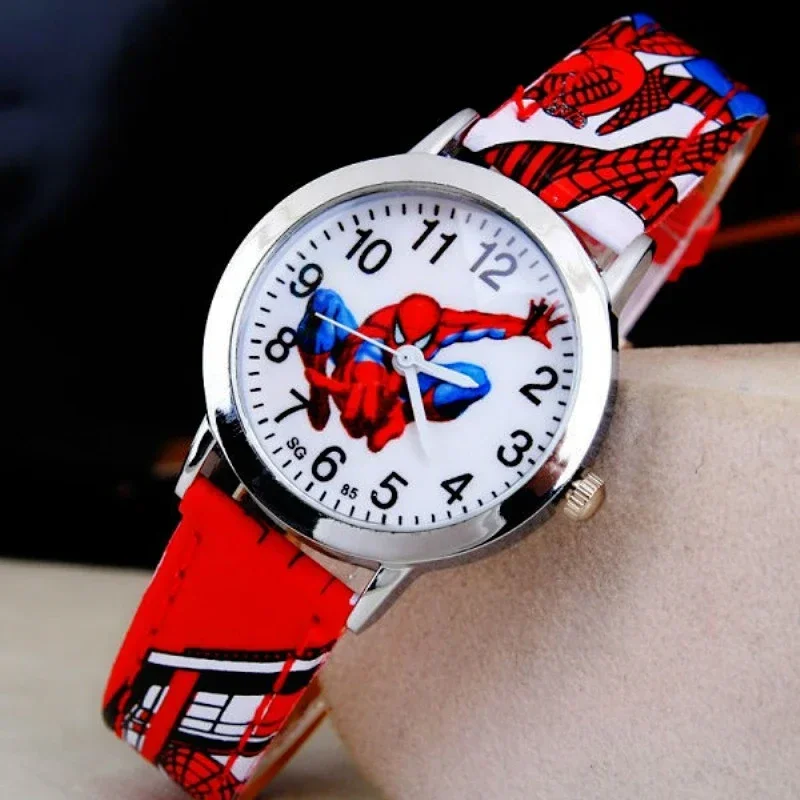 Kids Watch Spiderman Watch Children Men Waterproof Kid Watches Leather Quartz Wristwatch Men Boy Girl Gift Reloj Montre Relogio