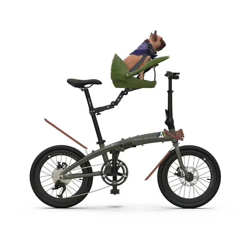 Folding bicycle pet seat set with dog basket special car artifact 2