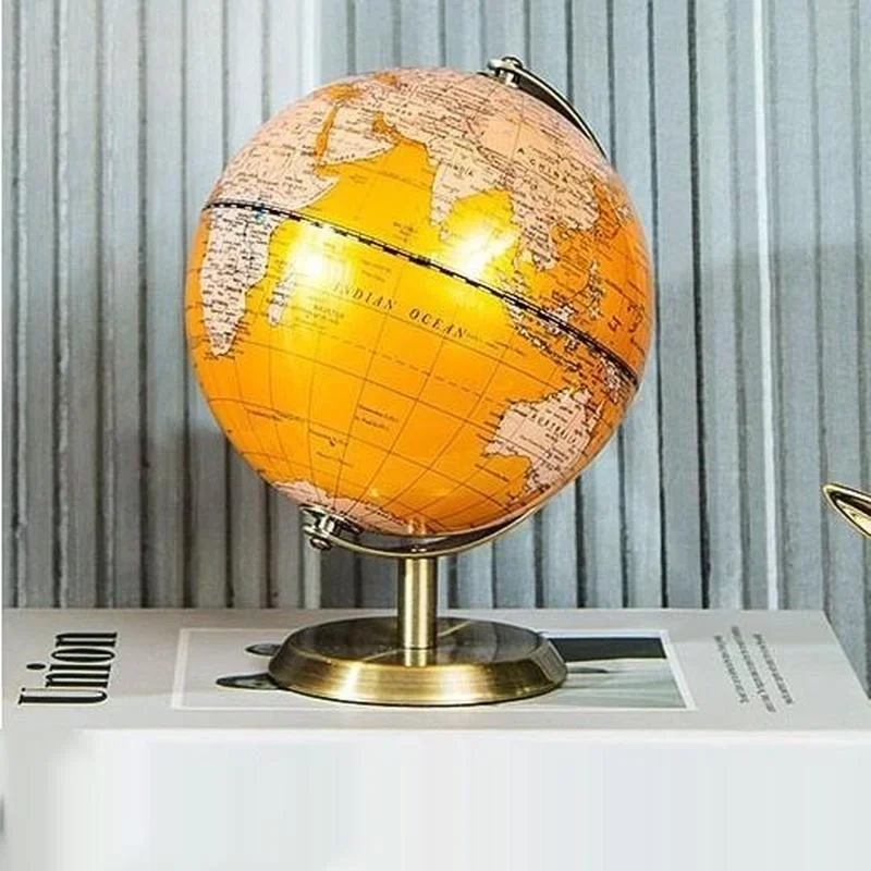 Imagem -04 - Globo Giratório Preto e Dourado para Casa e Escritório Estilo Europeu Criativo Decoração Artesanal Britânica 23cm