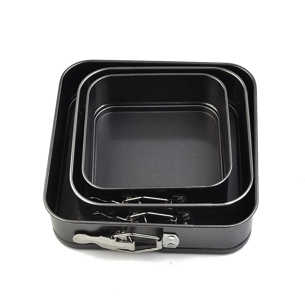 3pcs Cake Pan Square Shape Cake Tins Molds Non-Baking Bake Trays Pan Home Improvement Kicthen Tools Replacement Cake Pan Parts