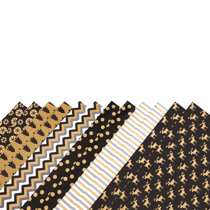 กระดาษห่อวันเกิด 12 แผ่นพับแบนกระดาษห่อของขวัญเด็กกระดาษห่อของขวัญวันเกิด