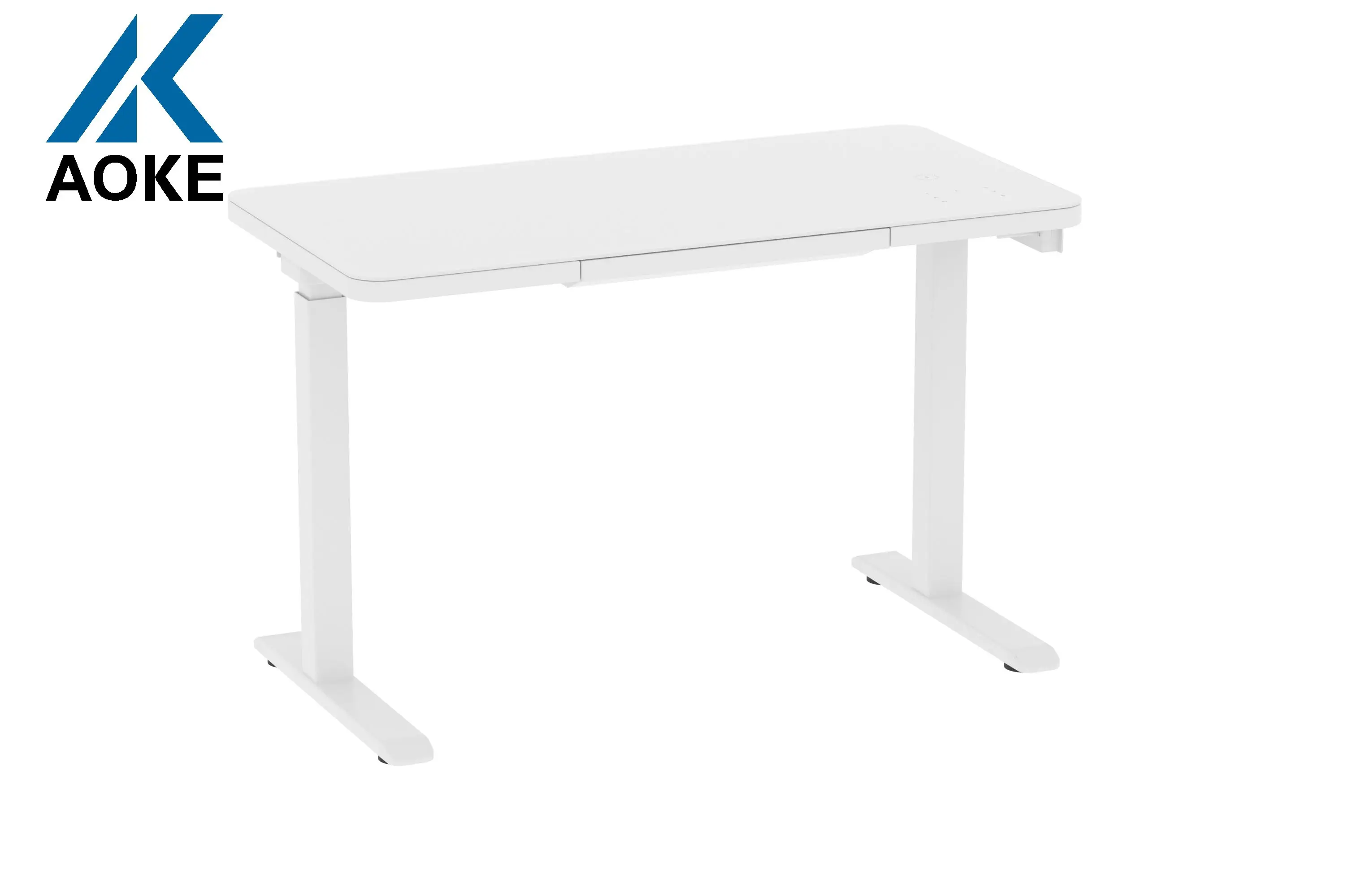 Dual Motor Settle Electric Rectangular Sit-Stand Desk 3-Stage   Adjustable Electric Standing Desk White