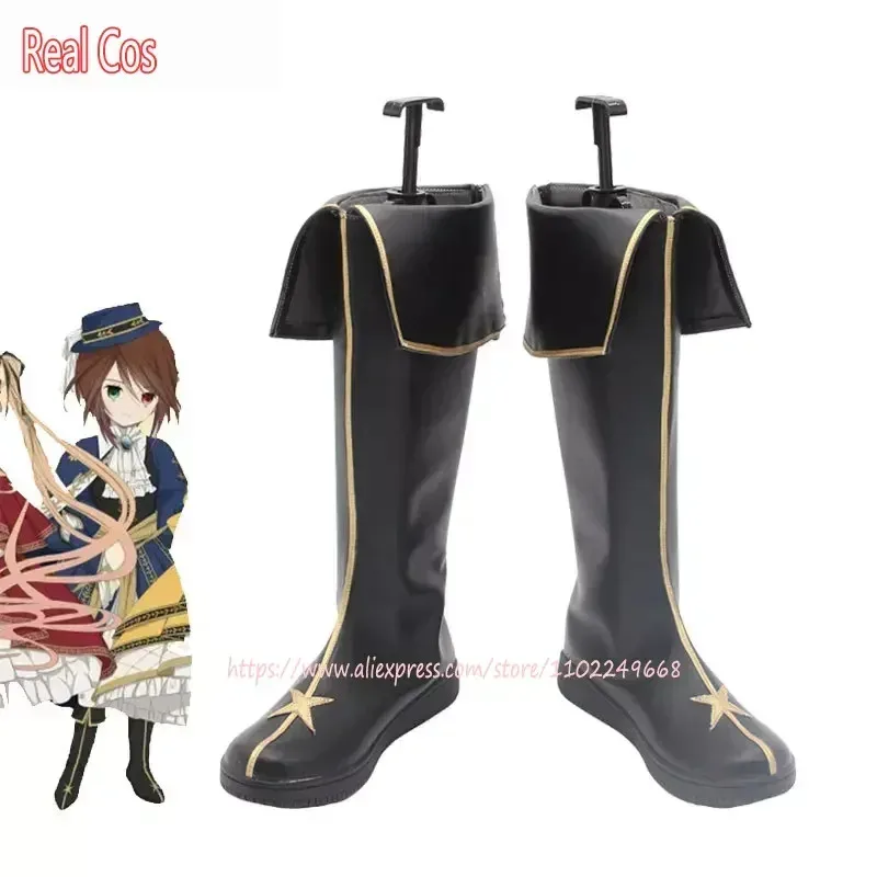 

RealCos Anime Rozen Maiden Souseiseki Cosplay Shoes Game PU Leather Shoes Halloween Carnival Boots Cosplay Props Custom Made