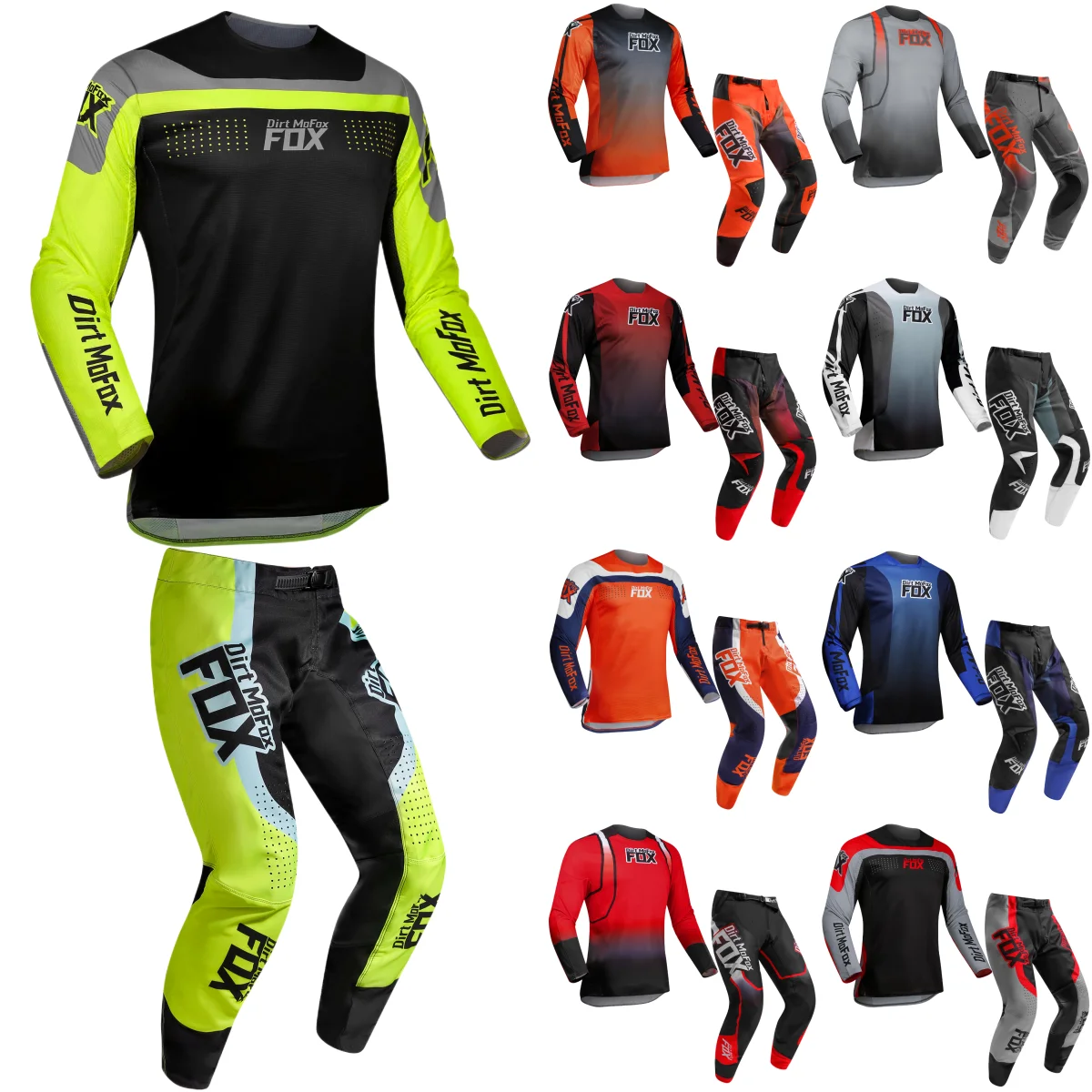 

Dirt MoFox MX Jersey Pants Combo Blue Steel Off Road Racing Downhill Bike Motocross Enduro MTB BMX DH Gear Set Outfit