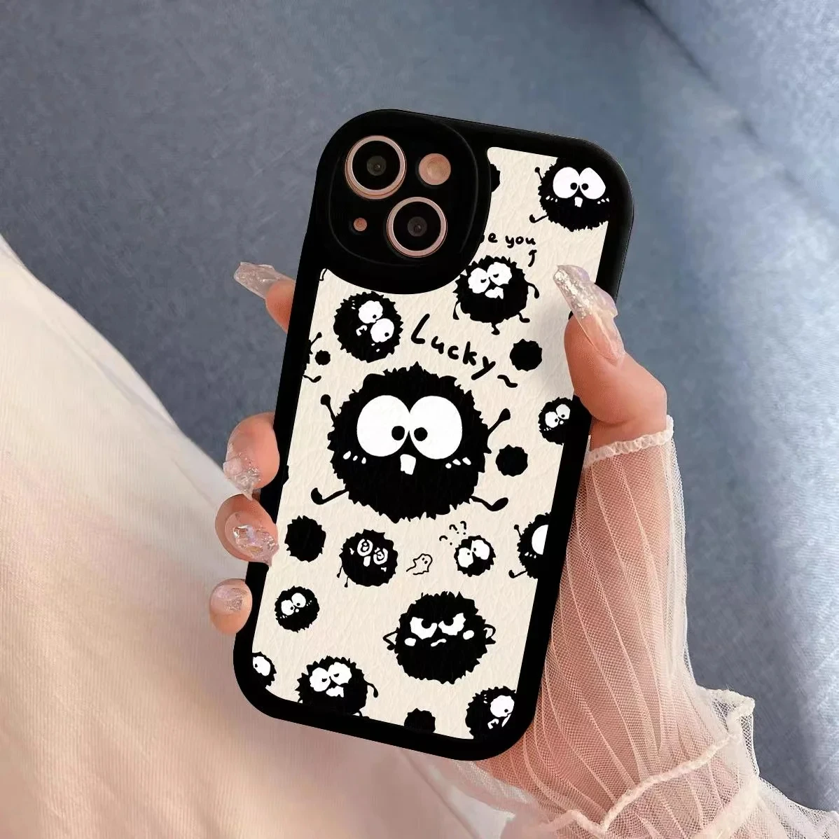 Creative Cartoon Briquette Phone Case For iPhone 6 6S 7 8 11 12 13 14 15 PLUS MINI PRO PROMAX X XR XS Soft All-Inclusive Cases