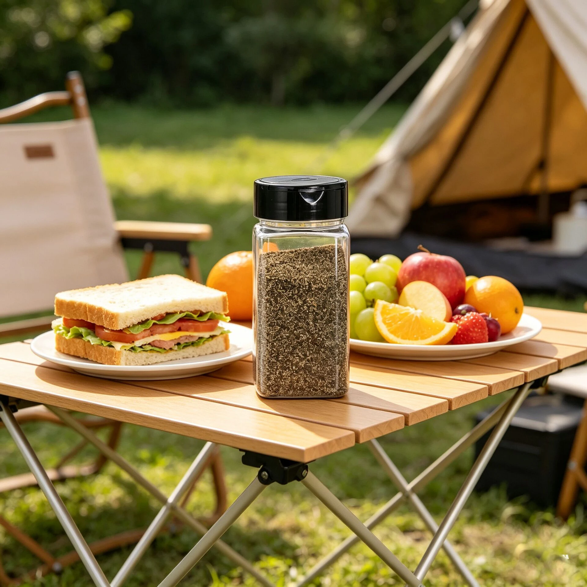 Square Large Plastic Spice Jars with Shaker Pourer Lids Clear Empty Seasoning Containers for Dry Food Condiments view 4