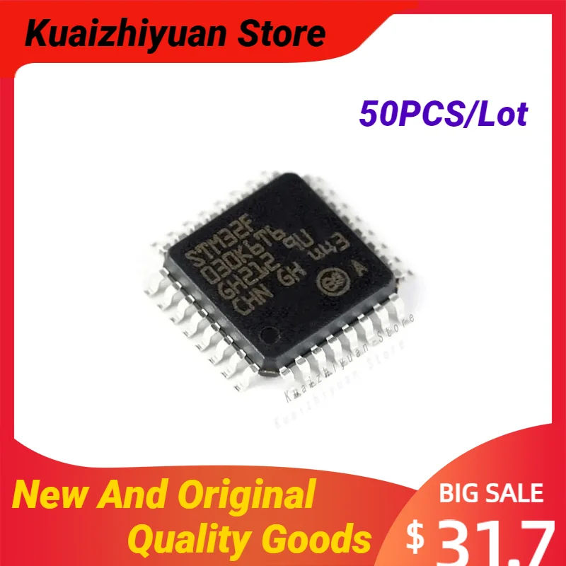 

50PCS/Lot New And Original STM32F030K6T6 STM32F030K6T STM32F030K6T6TR STM MCU LQFP-32 Chipset Quality Goods