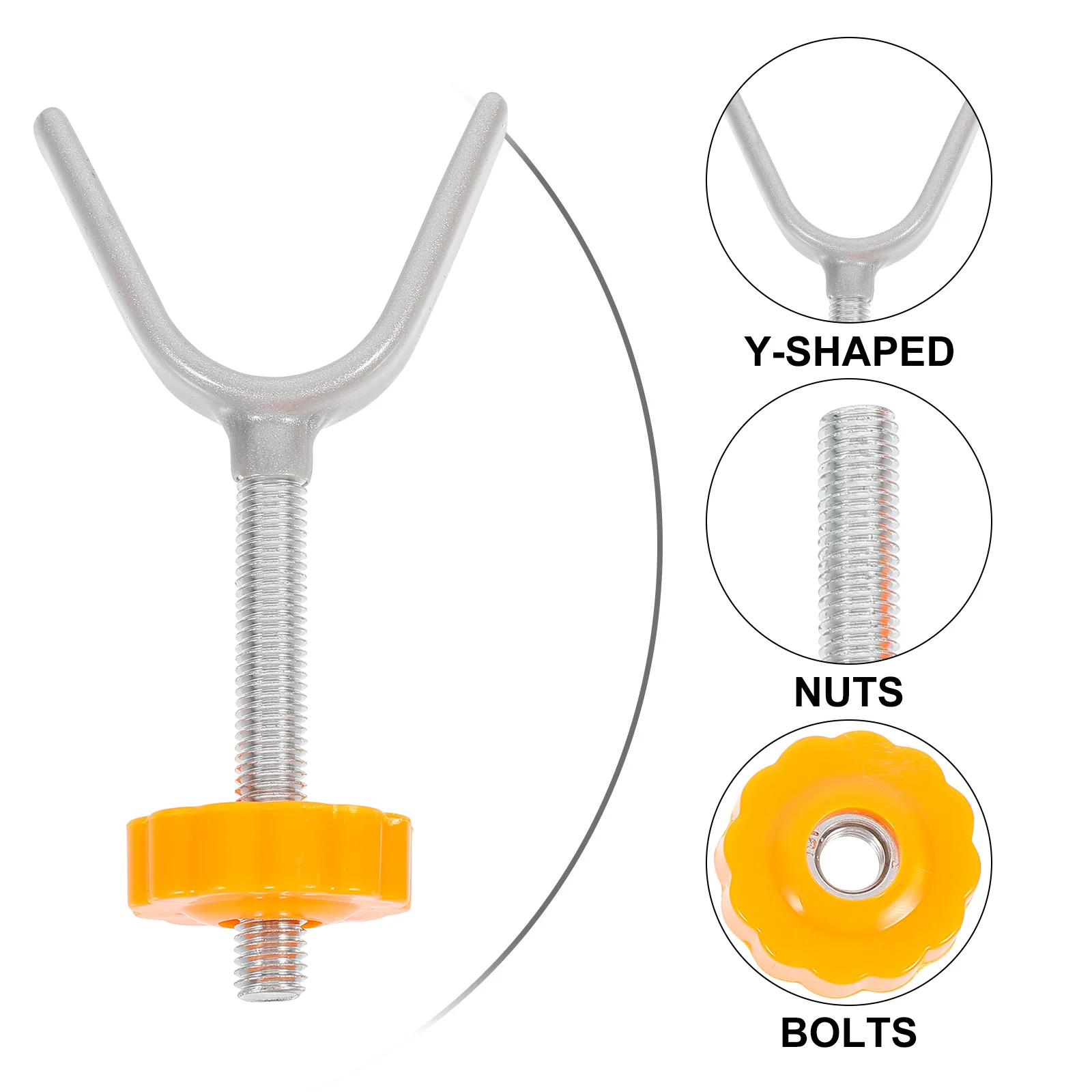 4 Pcs Y-shaped Top Bolt Stair Baby Gate Banister Wall Guardrail Bots with Nuts Bolts Tops Isolation Pet Dog