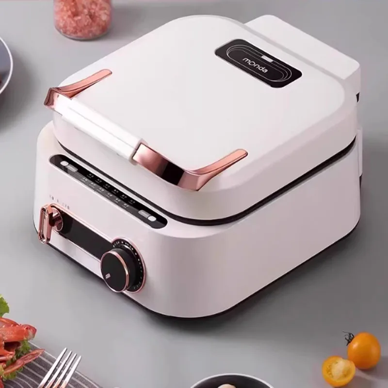 Monda متعددة الوظائف مقلاة خبز كهربائية التدفئة الكهربائية هوتبوت الشواء مقلاة المنزلية مزدوجة الوجهين التدفئة الطبخ Po