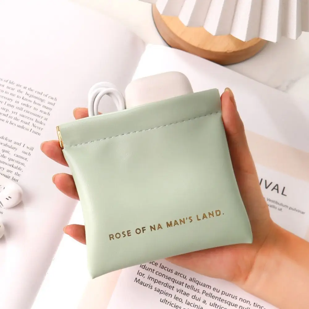 

Fashion Simple Lipstick Makeup Bag Portable PU Jewelry Handbag Travel Mini Storage Bag Women Girls