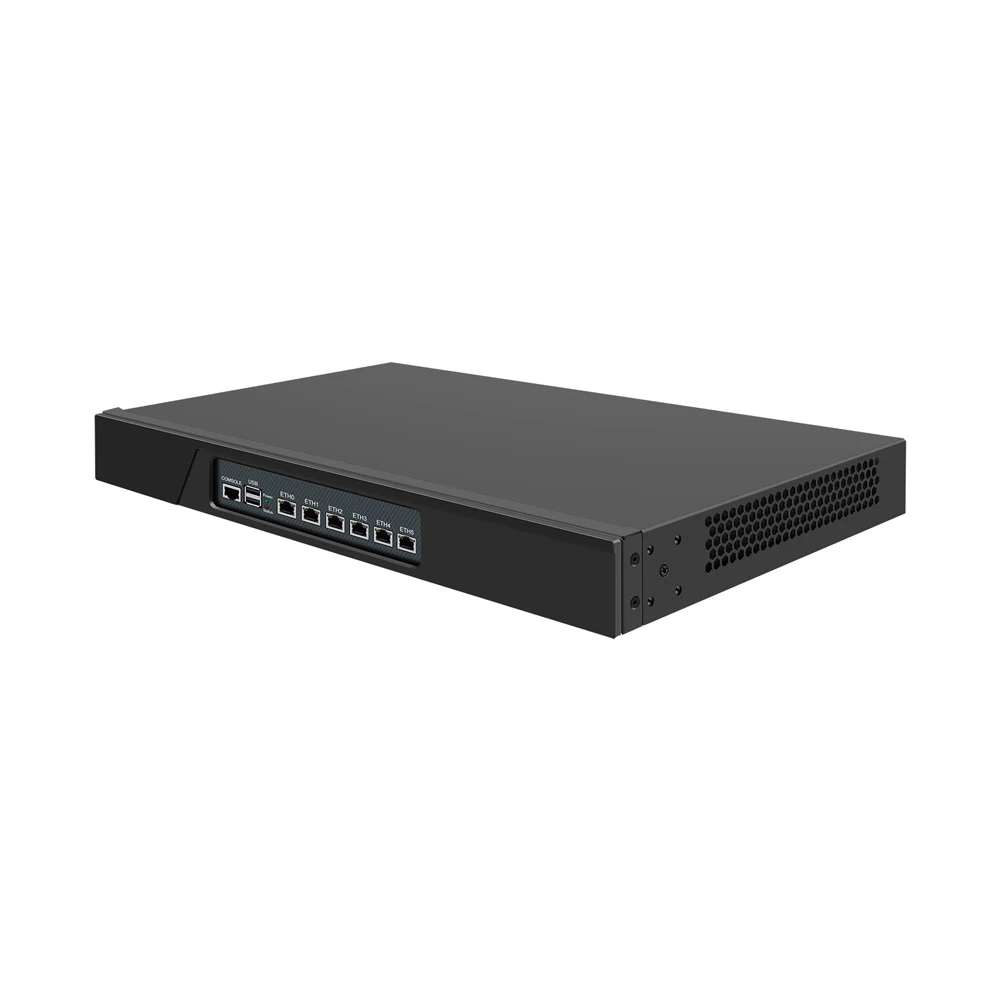 HUNSN 1U Firewall Hardware Network Security Appliance, pFSense, Atom D525, RJ08, Einwinkel, Mikrotik, OPNsense, VPN, Router PC, 6LAN, VGA