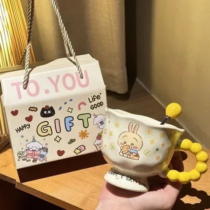 Cute Kawaii Chiikawa Usagi Ceramic Mug Cup High Quality Birthday Gift Souvenir for Best Friend Girlfriend Boyfriend Sister