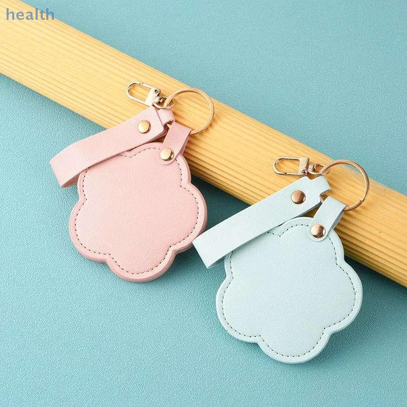 حقيبة ظهر صغيرة من جلد البولي يوريثان معلقة سلسلة مفاتيح محمولة للنساء حزمة مرآة لوضع مساحيق التجميل كيرينغ لطيف صغير ملحق سيارة كيرينغ هدية