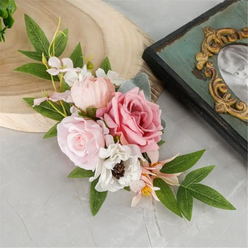 A52E Artificial Silk Wedding Cake Highlight Elegant Blossomy Table Decorations Recyclable Hypersensitivity Complimentary