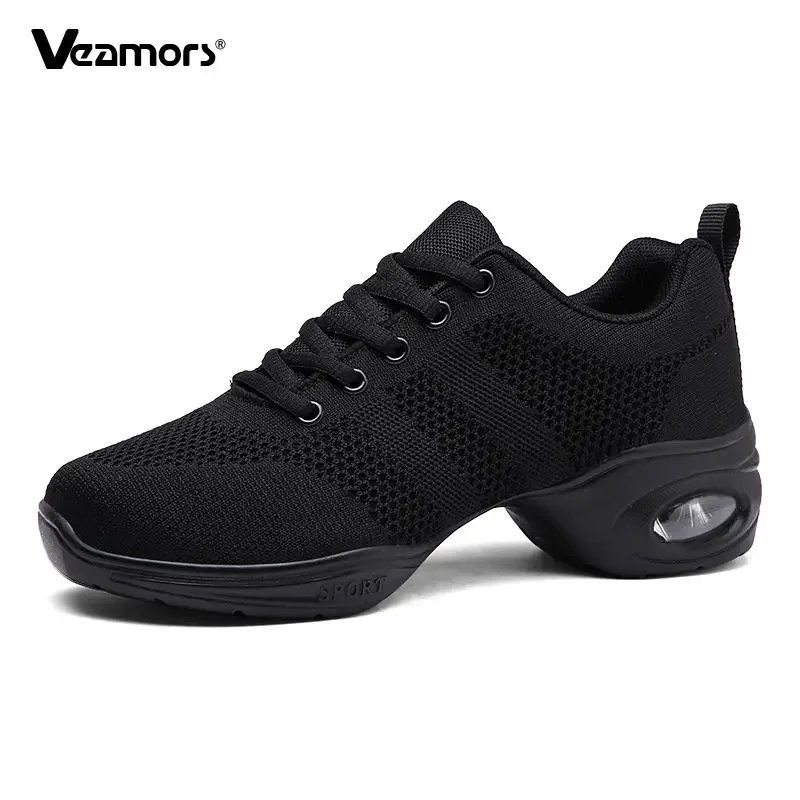 Breathable Lightweight Women's Latin Dance Shoes Jazz Ballroom Dancing Shoes Platform Training Modern Sneakers Female