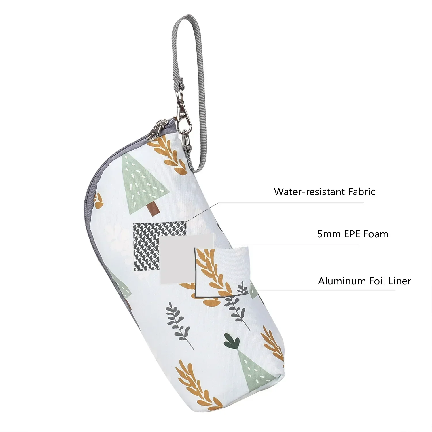 Babyflaschenwärmer-Tasche, tragbare Isolier-Tasche aus Aluminiumfolie für Babyflaschen, Hängetasche für Kinderwagen zum Aufbewahren von Bechern – Detail 7
