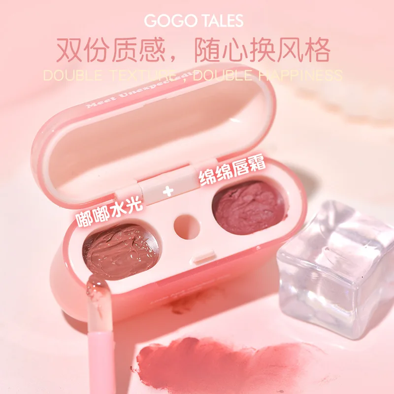 Gogotales Dubbel Geglazuurde Hydraterende Spiegel Water Lipgloss Pasta Nude Kleur Lippenstift Non Stick Cup Langdurige Natuurlijke Make-Up