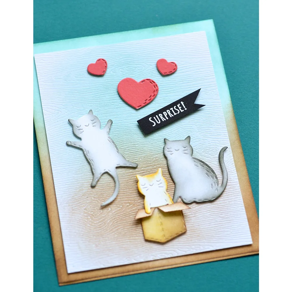 Whittle lovely Kitty Cutting Dies e timbri trasparenti per i nuovi arrivi 2022 Scrapbooking Decoration Frame Card Craft Supplies