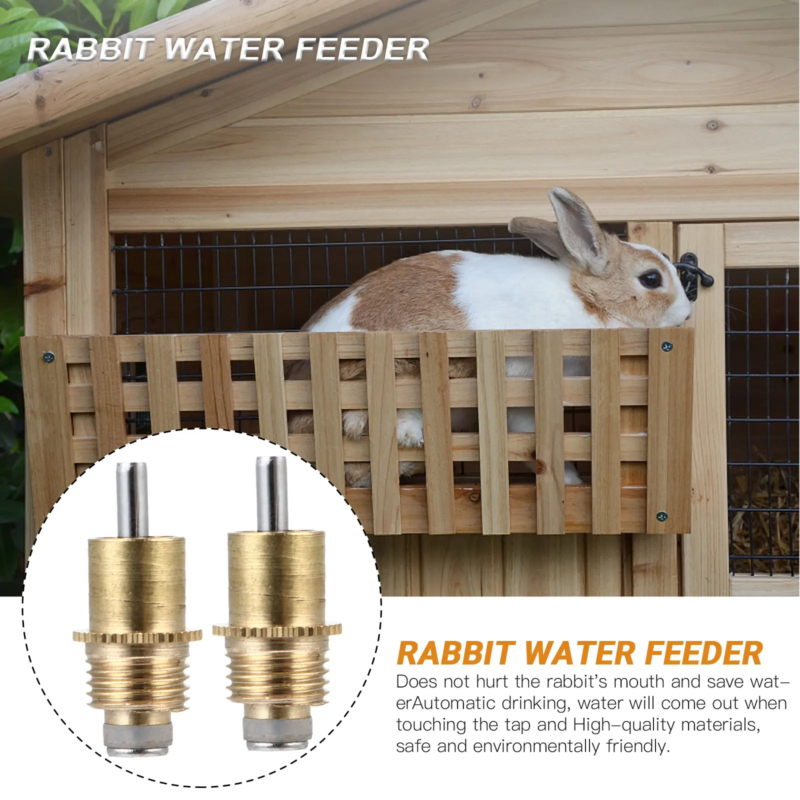 

20pcs Rabbit Water Feeder Automatic Drinking System For Rabbit Bird Animal Supplies Water Nipples Drinker Thickened