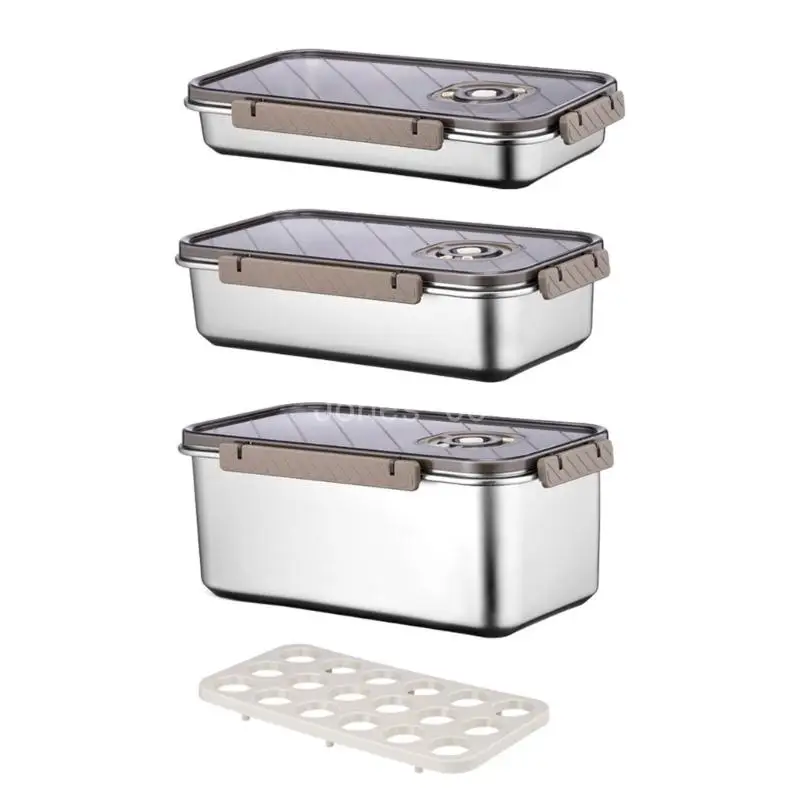 

Q6PE 304 Stainlesss Steel Leak Proof Box Lunch Box with Lid Bento Box