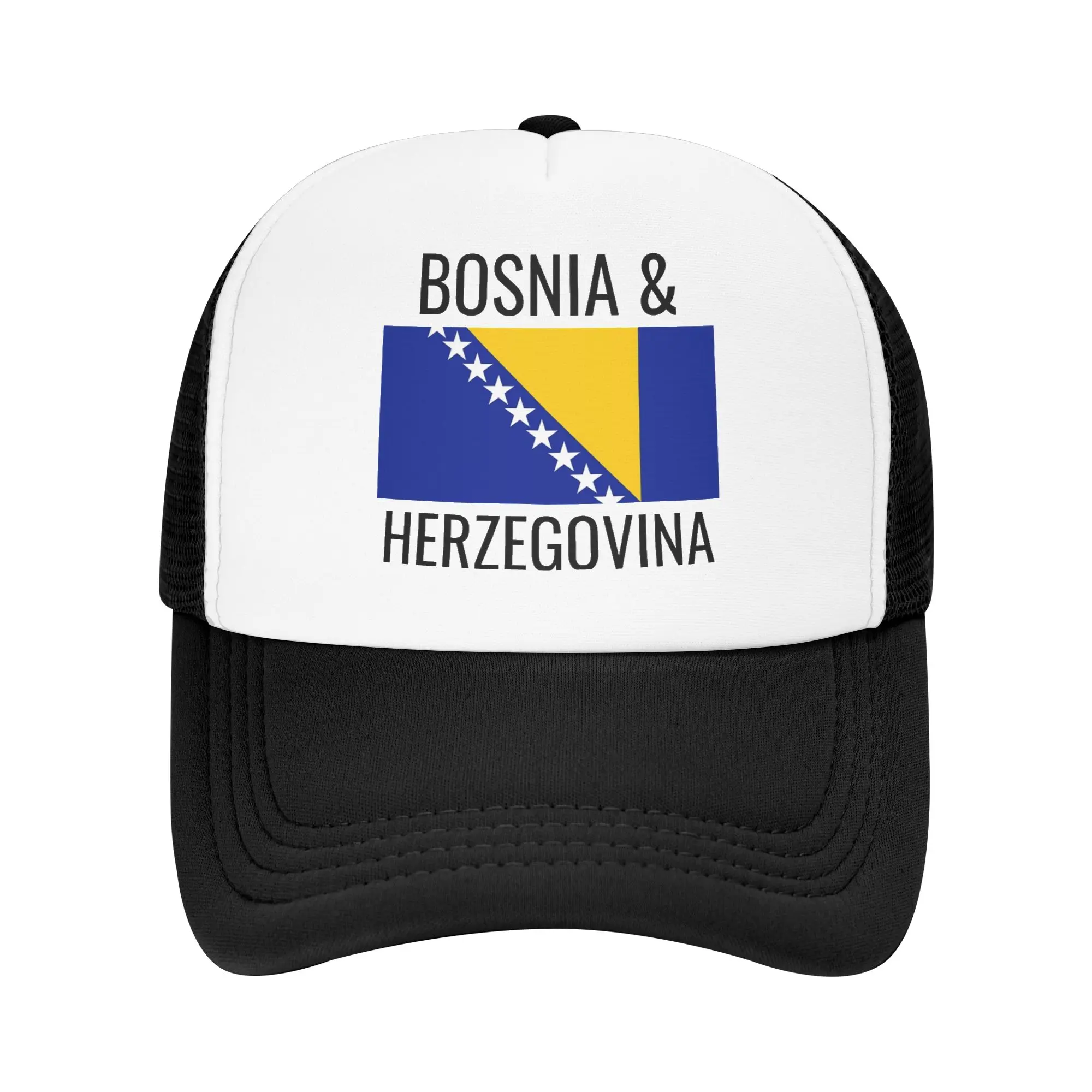 Bosnia and Herzegovina Flag Merch Unisex Baseball Caps  Trucker Hat Unique Daily Headwear Adjustable Fit Sun Cap