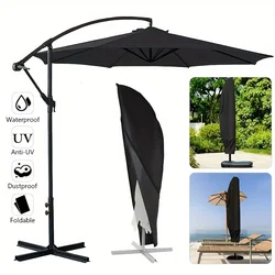 1pcs Waterproof Oxford Cloth Outdoor Sunshade Umbrella Cover Garden Weatherproof Patio Cantilever Parasol Rain Cover with Push R