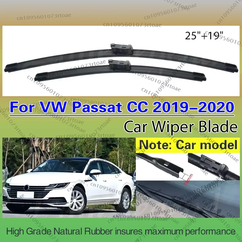 

2 шт. для VW Volkswagen Passat CC 2019-2020, щетки переднего стеклоочистителя автомобиля, щетки для лобового стекла, автомобильные аксессуары 25 "+ 19"
