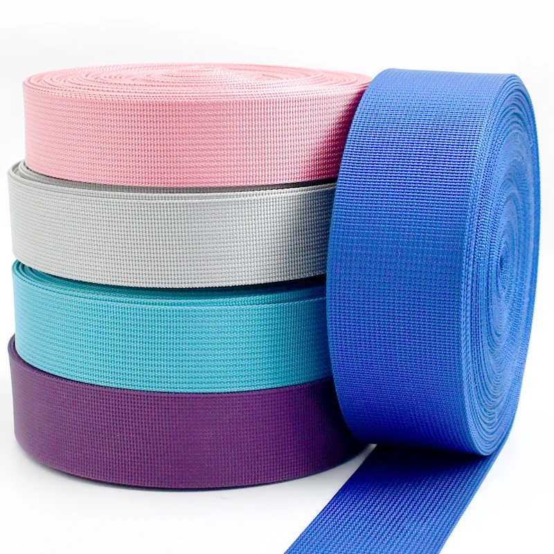 

3Meters Colored Nylon Webbing Tape 20/25/32/38/50mm Sewing Bias Belt Ribbons Strap Backpack Decorative Braid Crafting Supplies