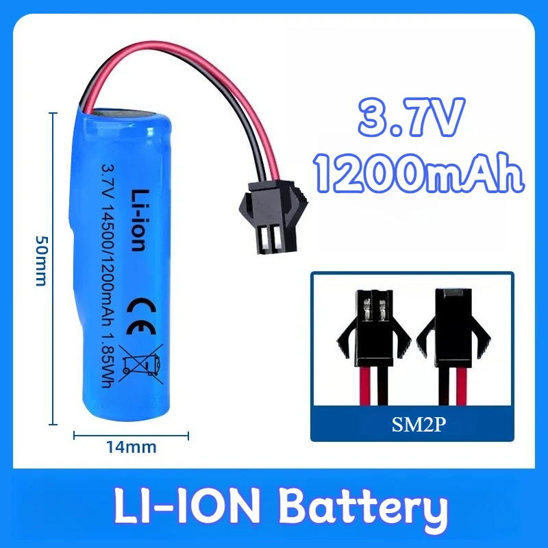 10 قطعة 500/800/1200 مللي أمبير 14500 بطارية ليثيوم سعة كبيرة كابل شحن بطارية قابلة للشحن بالإضافة إلى لوحة حماية متينة