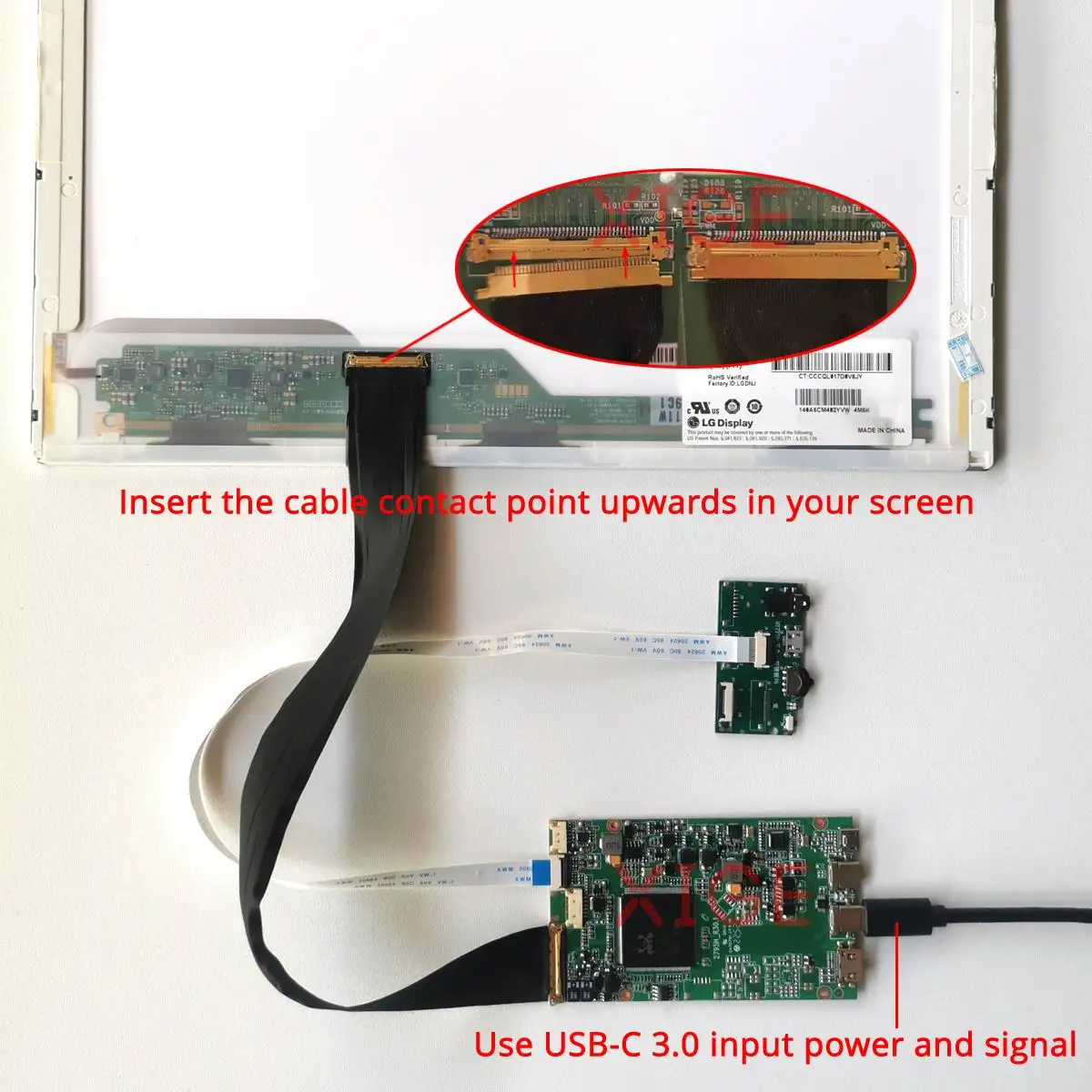 ل LQ116T1JW03 LQ125T1JW02 LQ125T1JX03C LQ125T1JX03B لوحة للقيادة عدة 2560*1440 شاشة 2560x1440 EDP 40-Pin Mini-HDMI USB-C 3.0