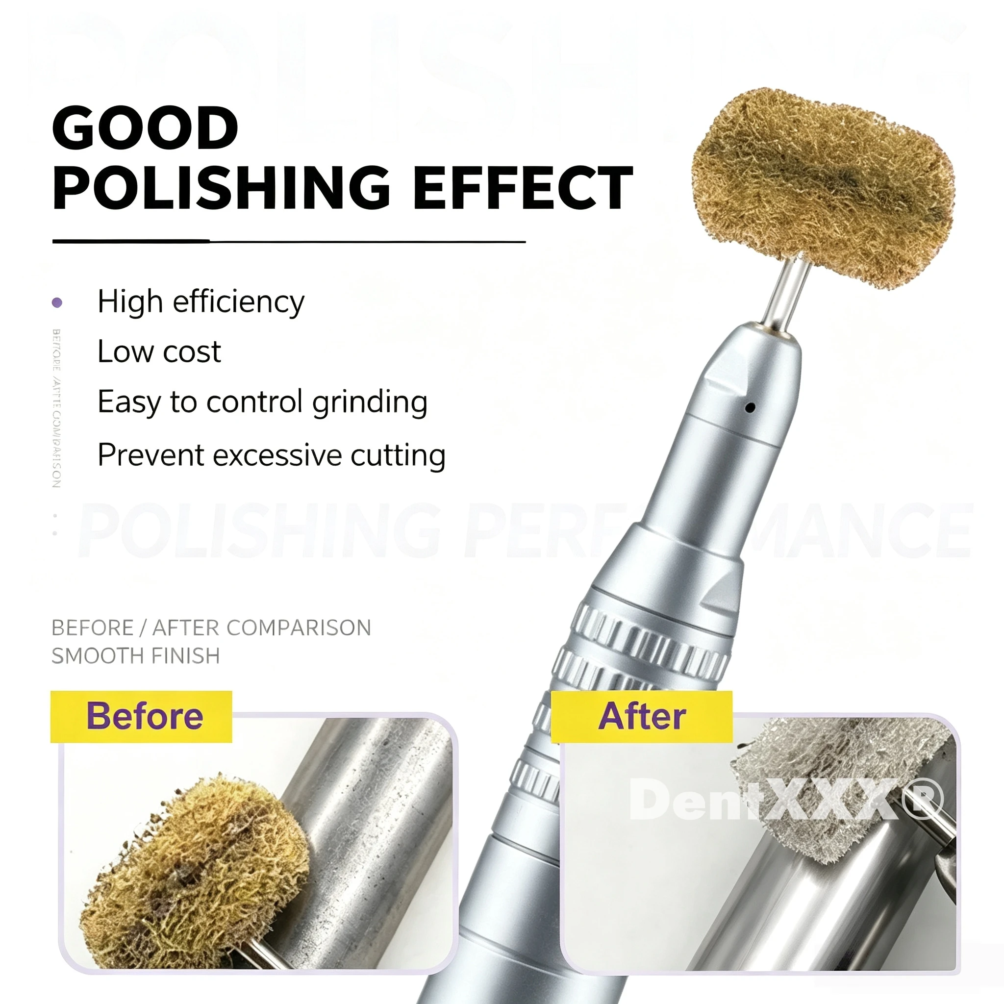 Nylon Polishing Wheel Abrasive Brush with 3mm/2.35mm Shank, Dremel Rotary Tool Accessories Set Rust Remover view 2
