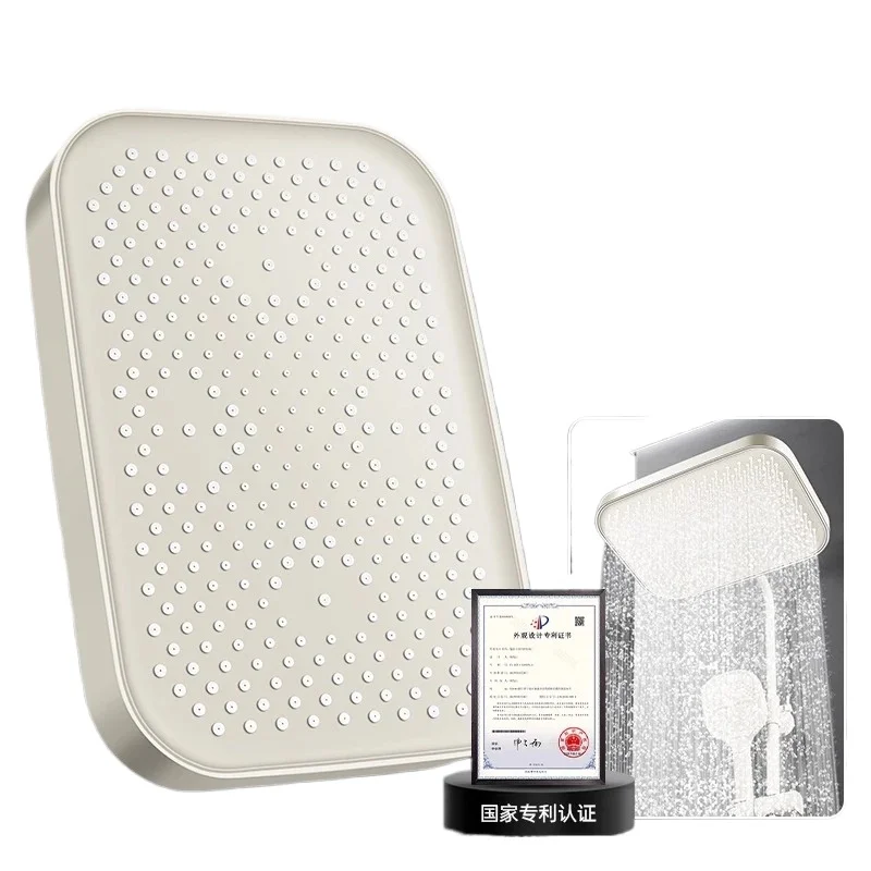 Ceiling-mounted shower head, shower head with increased pressure, large overhead shower head, large water output for bathing