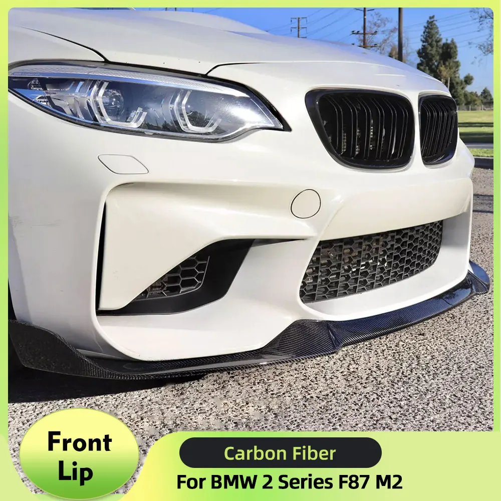 Carbon Fiber Front Bumepr Lip Spoiler for BMW 2 Series F87 M2 2016-2018 Not for M2C Car Front Bumper Lip Spoiler Splitters