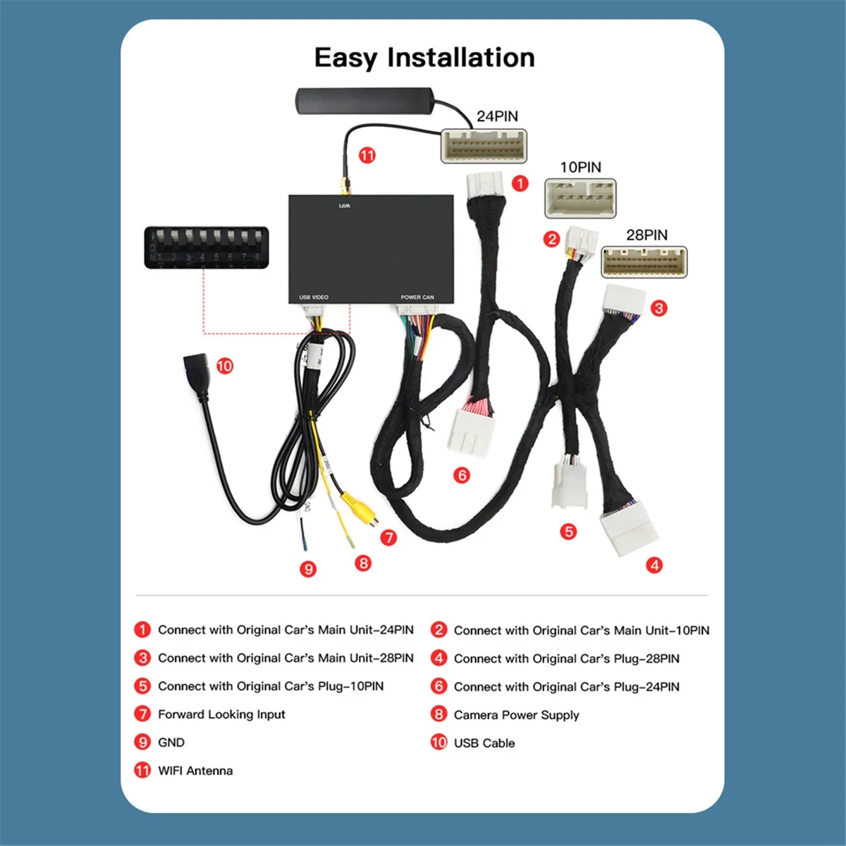Super Sale Wireless Carplay Android Auto Decoder for Toyota Touch 2 Entune 2 System Highlander Tundra Sienna Prius Yaris Camry C