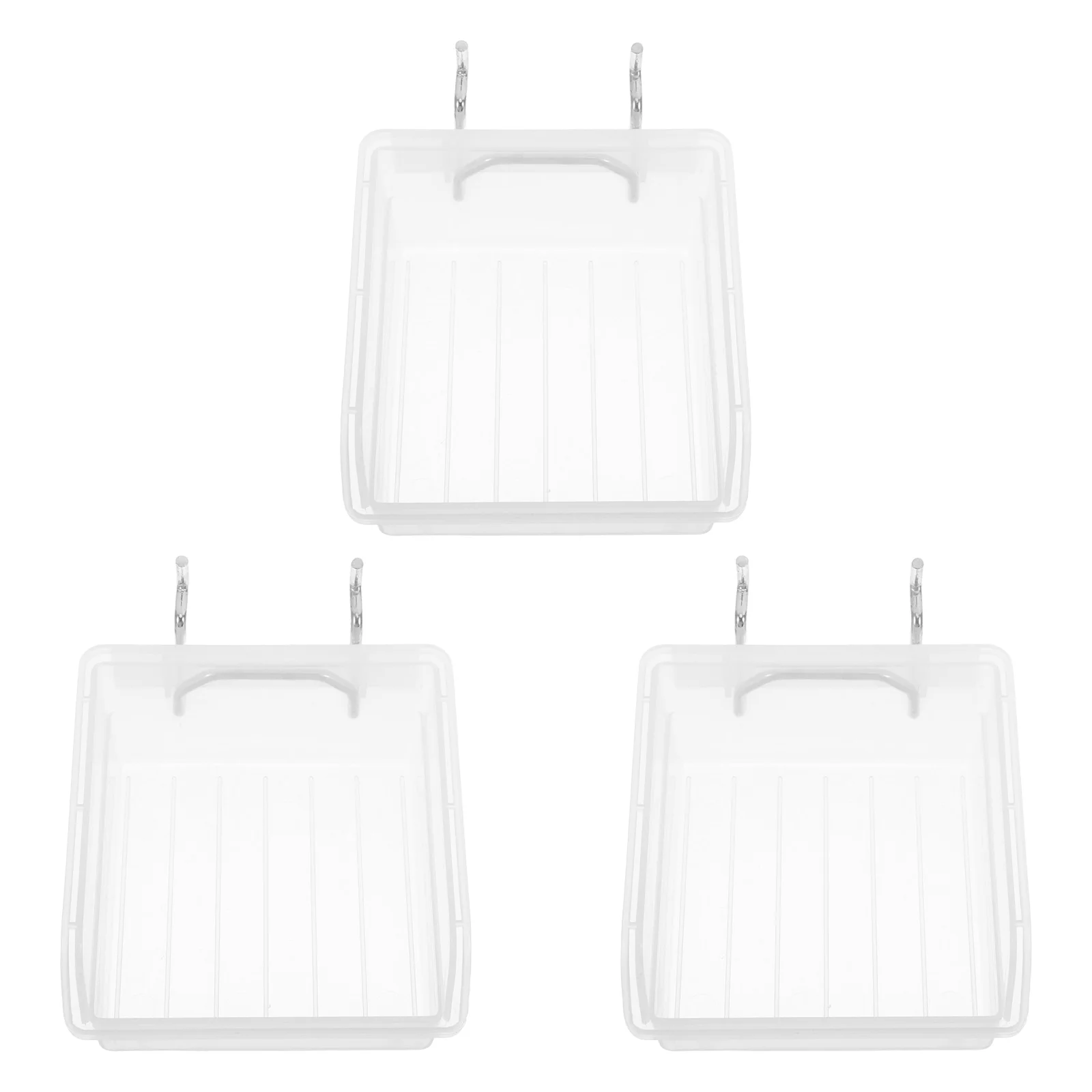3 Pcs Pegboard Storage Box Thickened Square Hole Tool Organizer Bins Nuts Bolts Multicolor Plastic Craft
