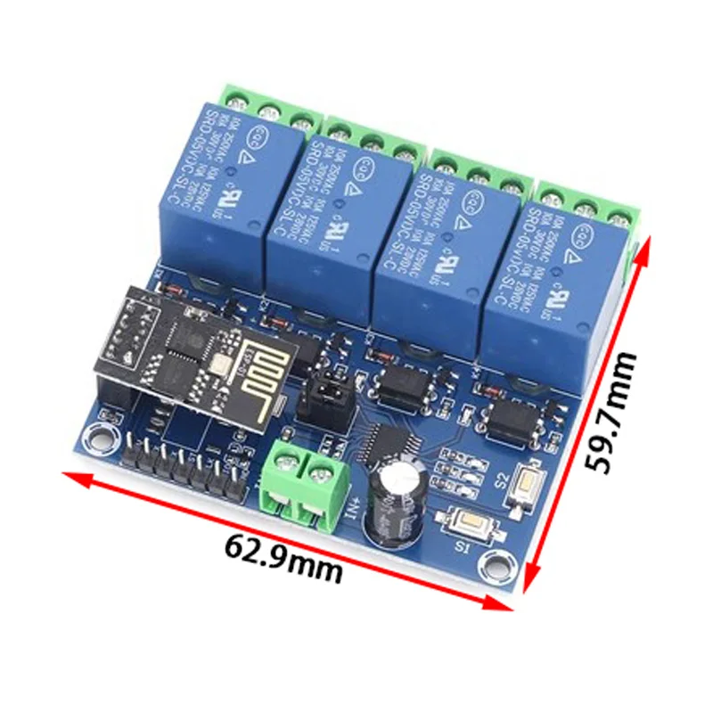 5V ESP8266 1 2 4 Channel WiFi Relay Module 2-Channel Relay Module For IOT Smart Home Phone APP Controller