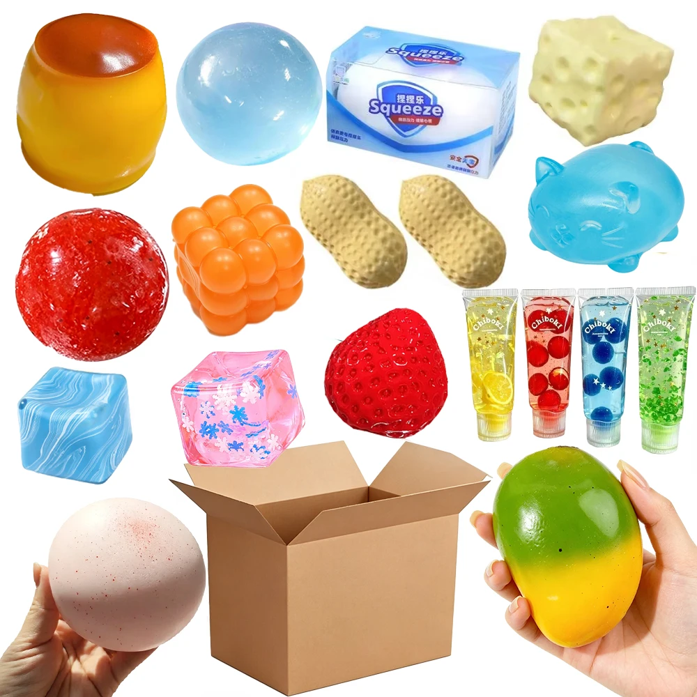 Party Games Ideas - ホットフルーツストレスボール クランチー スクイーズボール スクイッシーチーズ ピーナッツ ソフトブロック
