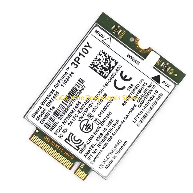 بطاقة الشبكة U55B EM7455 وحدات DW5811E 4G بطاقة الشبكة اللاسلكية وحدات 4G