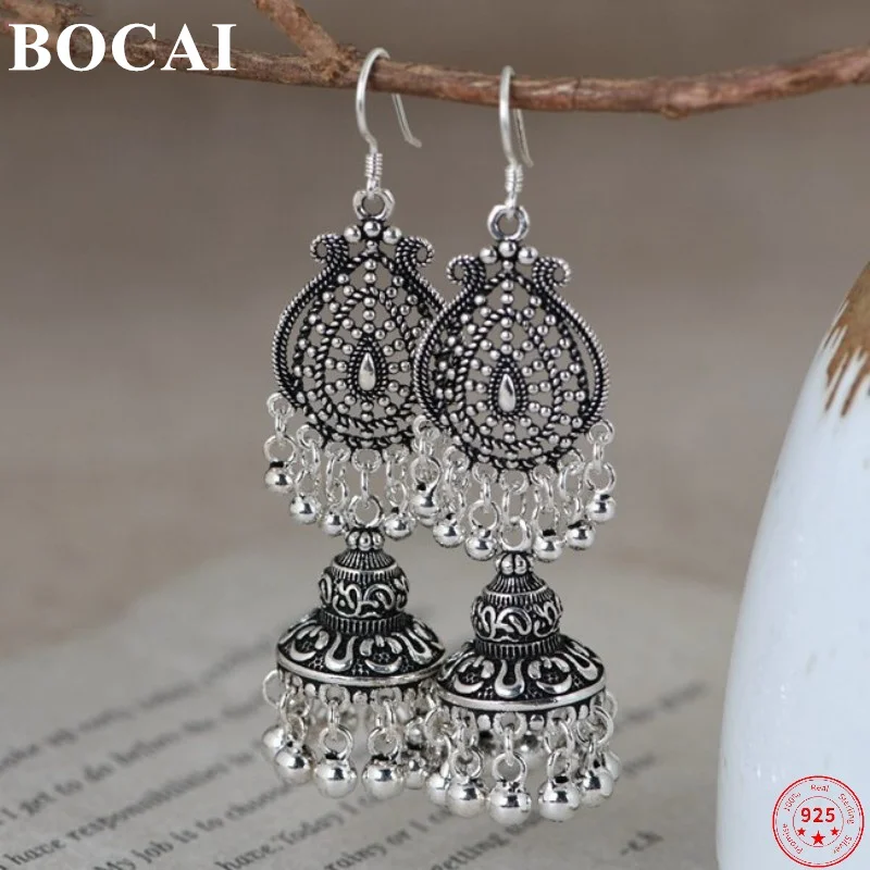 bocai-s925-sterling-silver-drop-earrings-for-women-new-fashion-long-tassel-ear-drop-ethnic-style-jewelry-wholesale