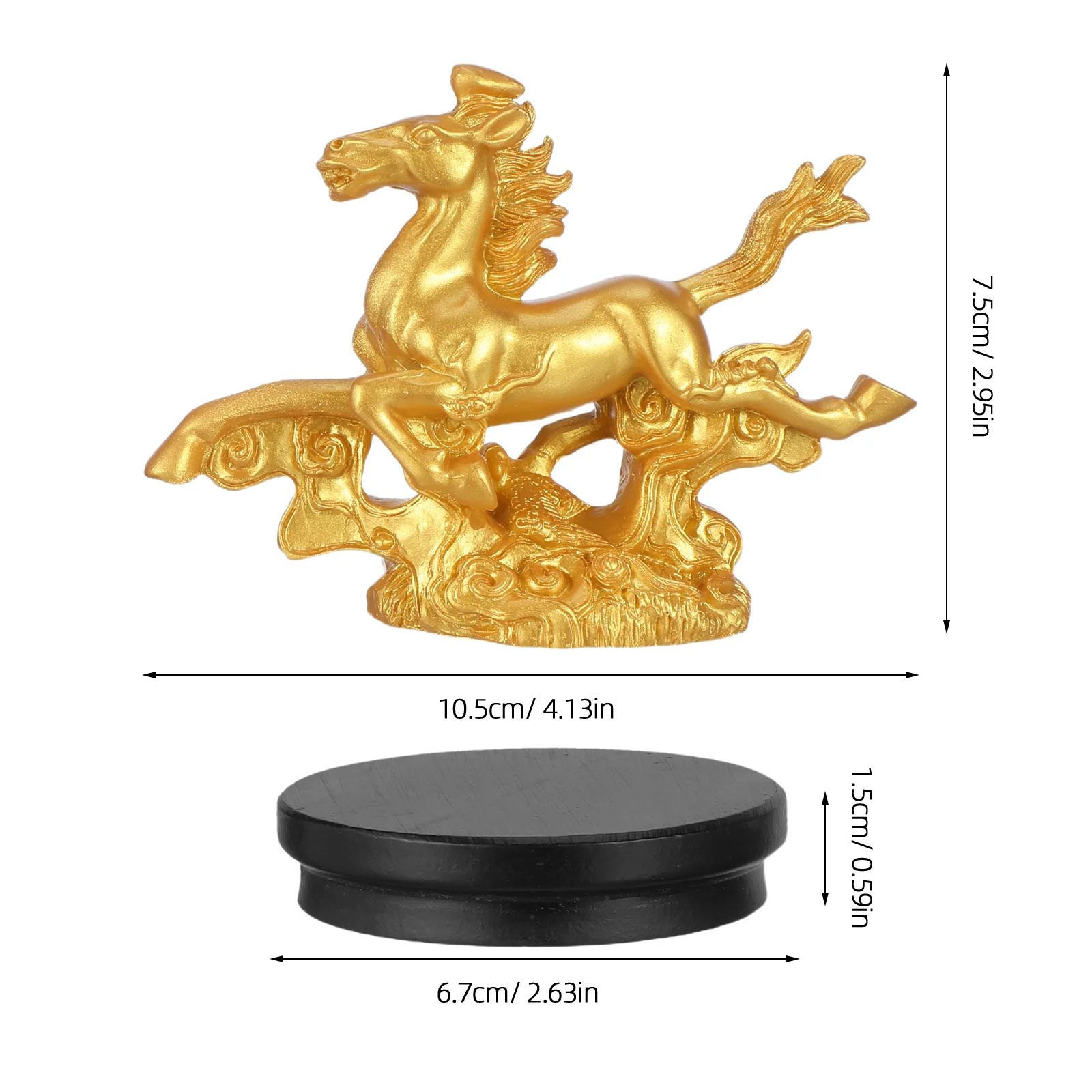الراتنج الدائمة تمثال حصان أنيق منحوتة النحت المنزل سطح المكتب مكتب ديكور السنة القمرية الجديدة الحيوان الفن حلية 2026 #2