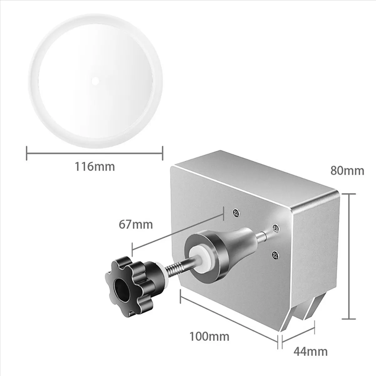 M05K 6L Ultrasonic Vinyl Record Washer with Bracket Vinyl Rotating Cleaner for Wash 7-12 Inch LP EP Discs 1 RPM/MIN