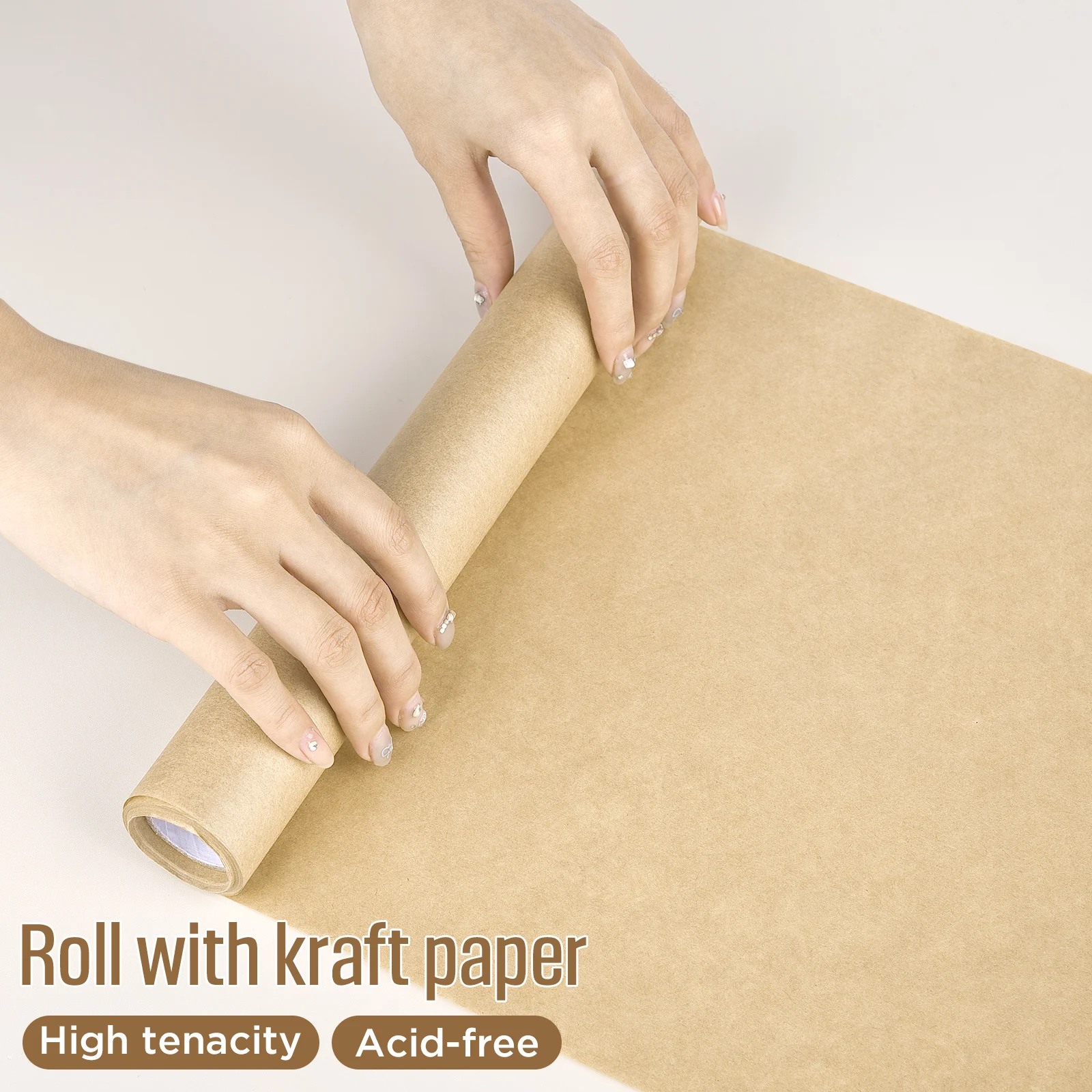 1 Roll 10M 10/30/40/45cm Of Kraft Paper Roll For Gift Wrapping Moving Packing Brown Paper Roll For Painting,Crafts,DIY Making