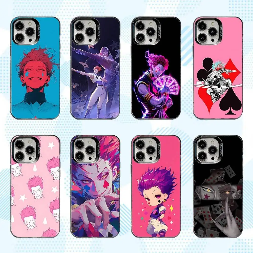 

H-Hunter Anime H-Hisoka Phone Case For iPhone 16,15,14,13,12,11,Mini,Pro,SE,MAX White Matte Shockproof Cover