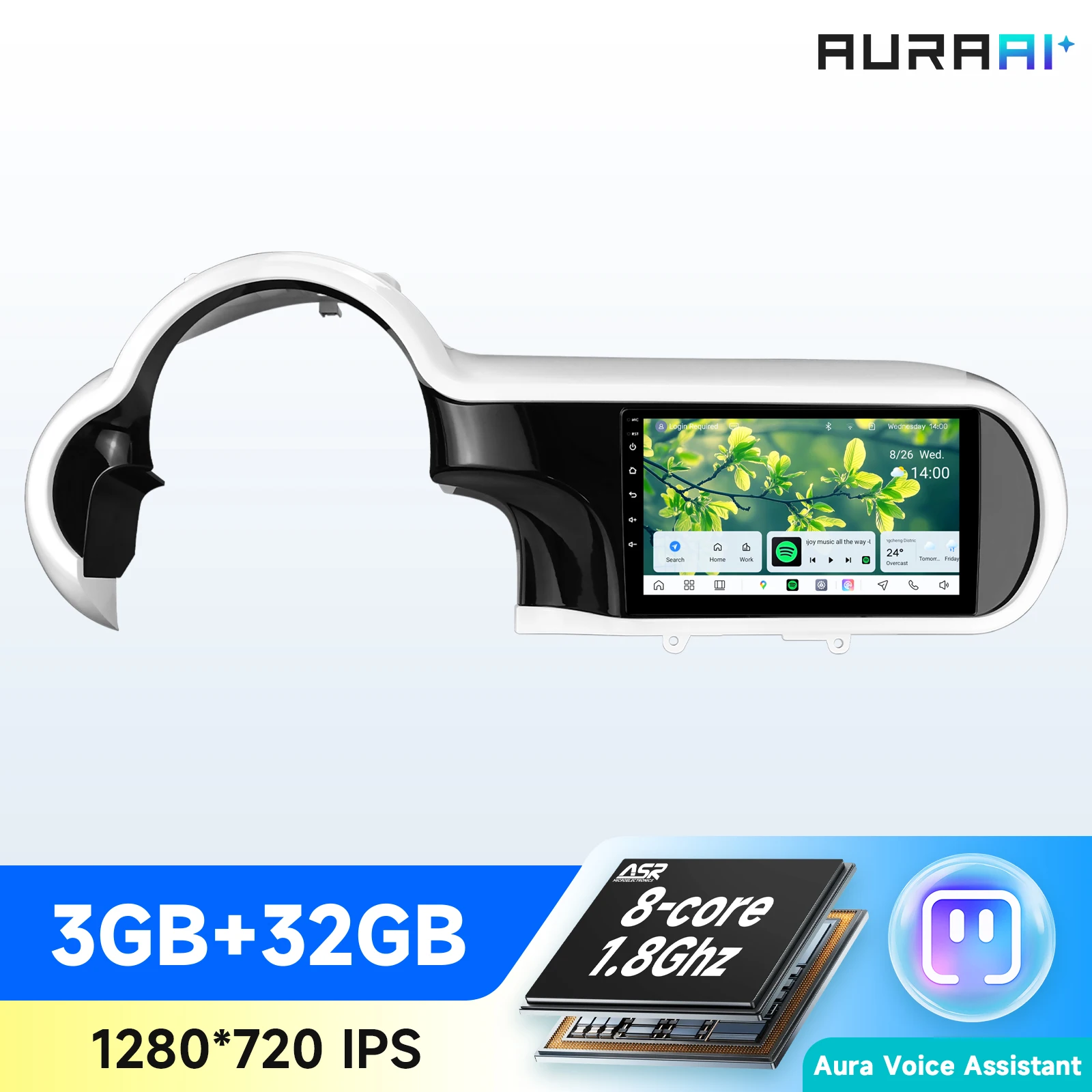 OSSURET Android 13 Radio For Renault Twingo III 2014-2024 Carplay Intelligent System GPS Navigation ADAS 360Camera  Auto