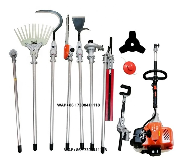 

Multi Functional Garden Tool 52cc Grass Trimmer Hedge Trimmer Brush Cutter